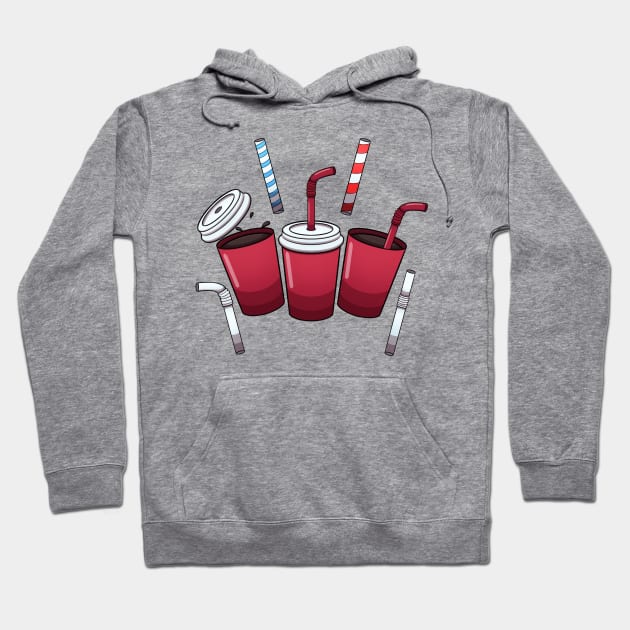 Soda And Straws Hoodie by TheMaskedTooner